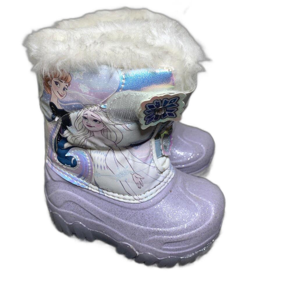 Disney light up Snow Winter Boots Little Girls Size 5  Frozen Elsa toddler